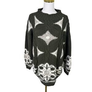 Forenza Wool Blend Crewneck Knit Long Sleeve Sweater US Women's M